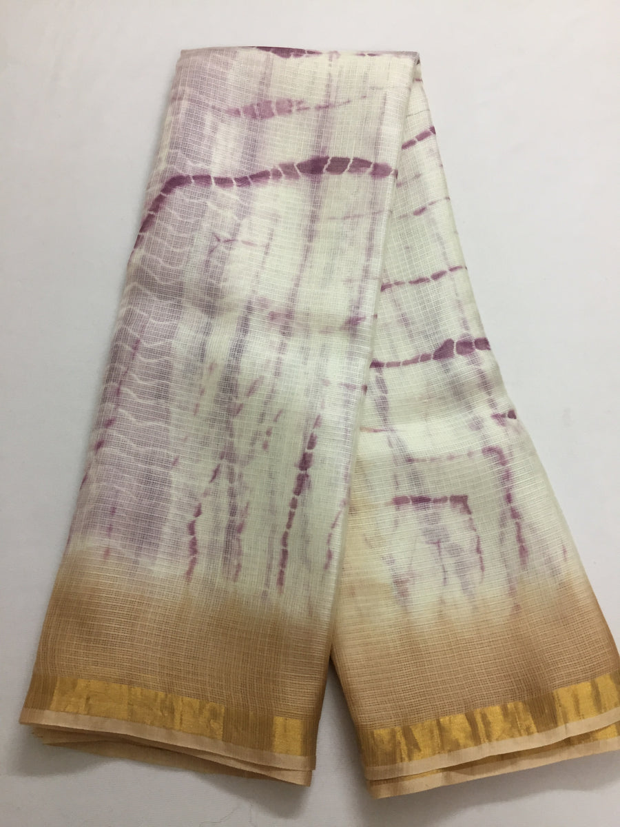 Tie and dye pure kota silk saree