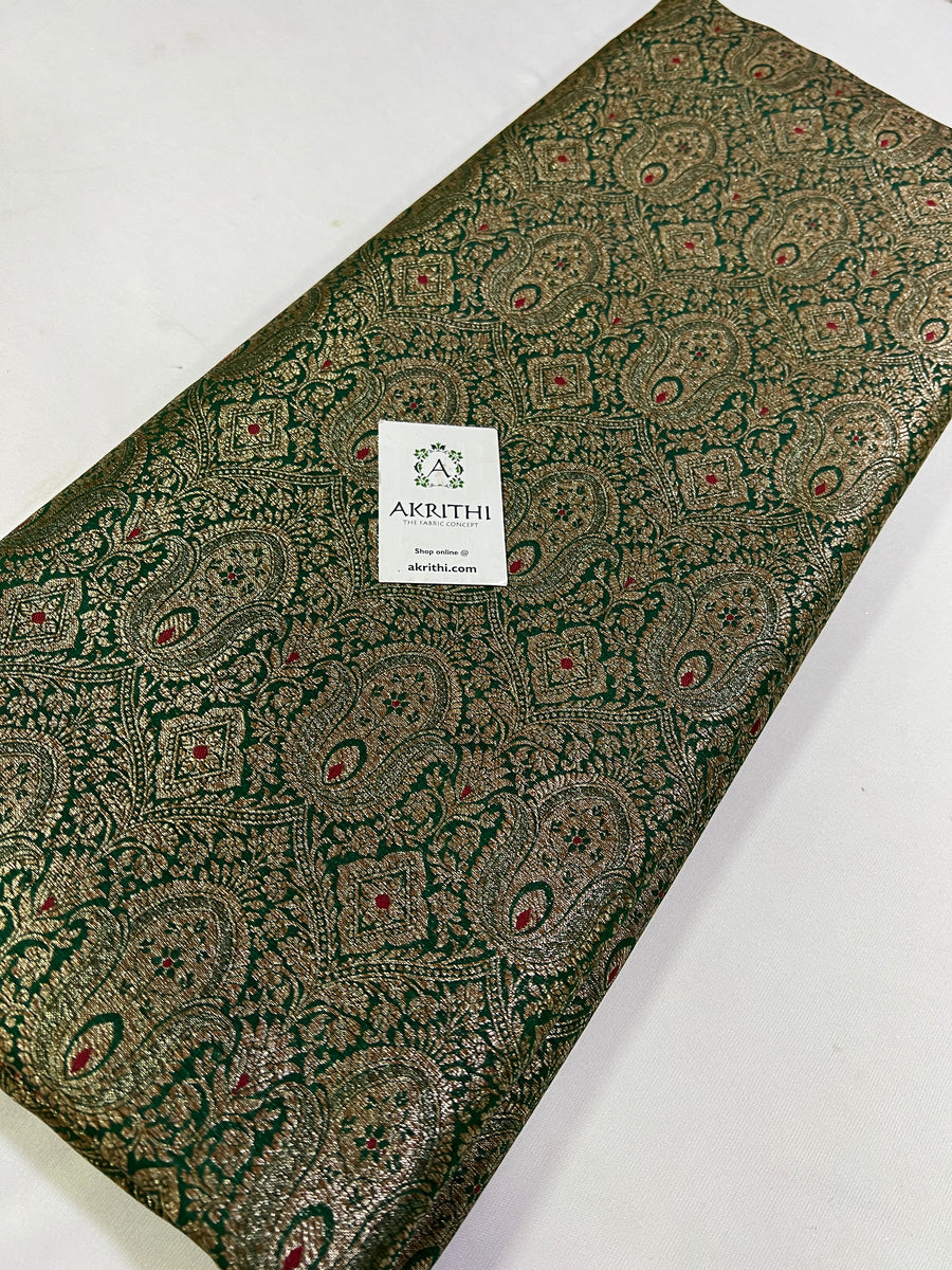 Banarasi brocade fabric antique zari