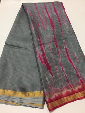 Pure kota silk saree, pure silk saree, tie and dye saree , tie and dye kota silk saree, shibori saree online.