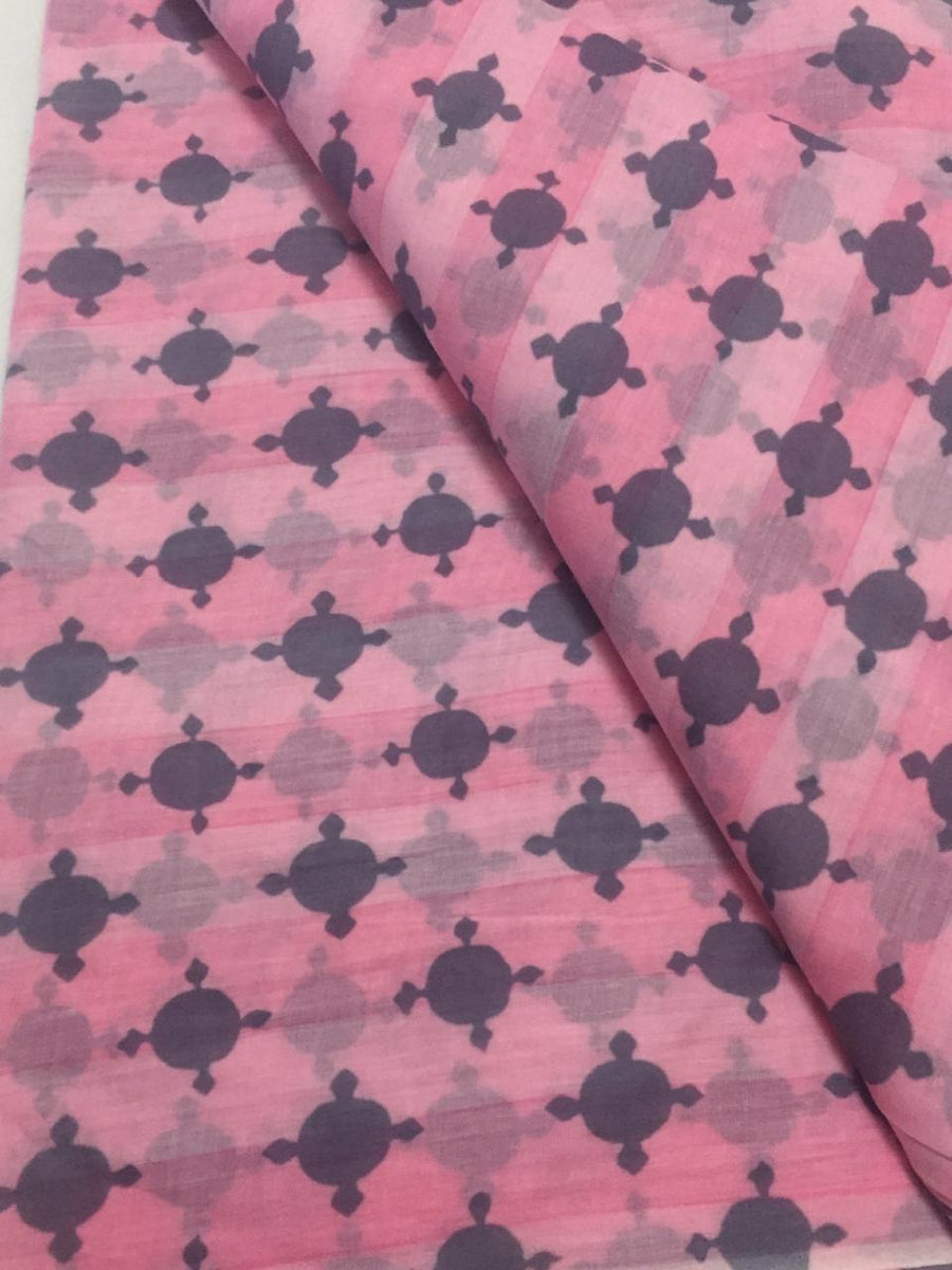 Printed mul cotton fabric