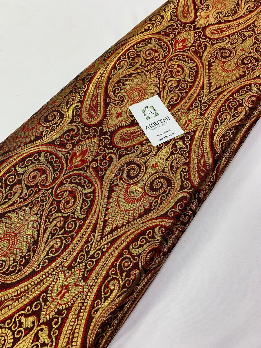 Banarasi brocade fabric 80 cms cut