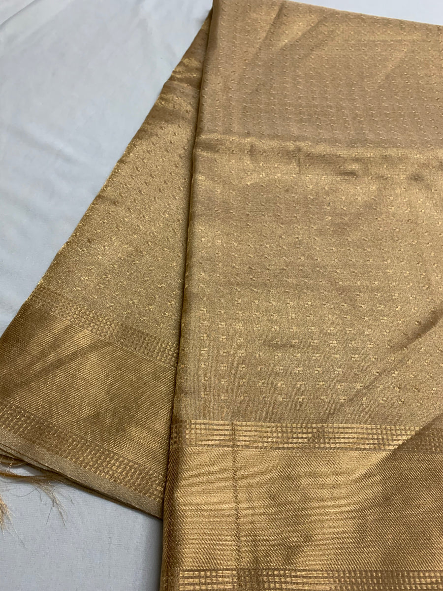 Pure gold tissue saree with self pattern