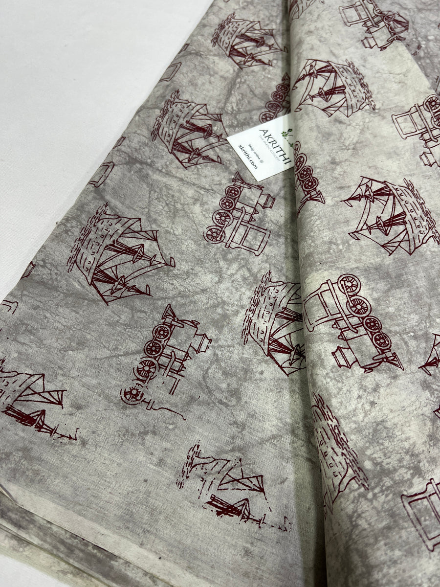 Dabu printed pure cotton fabric