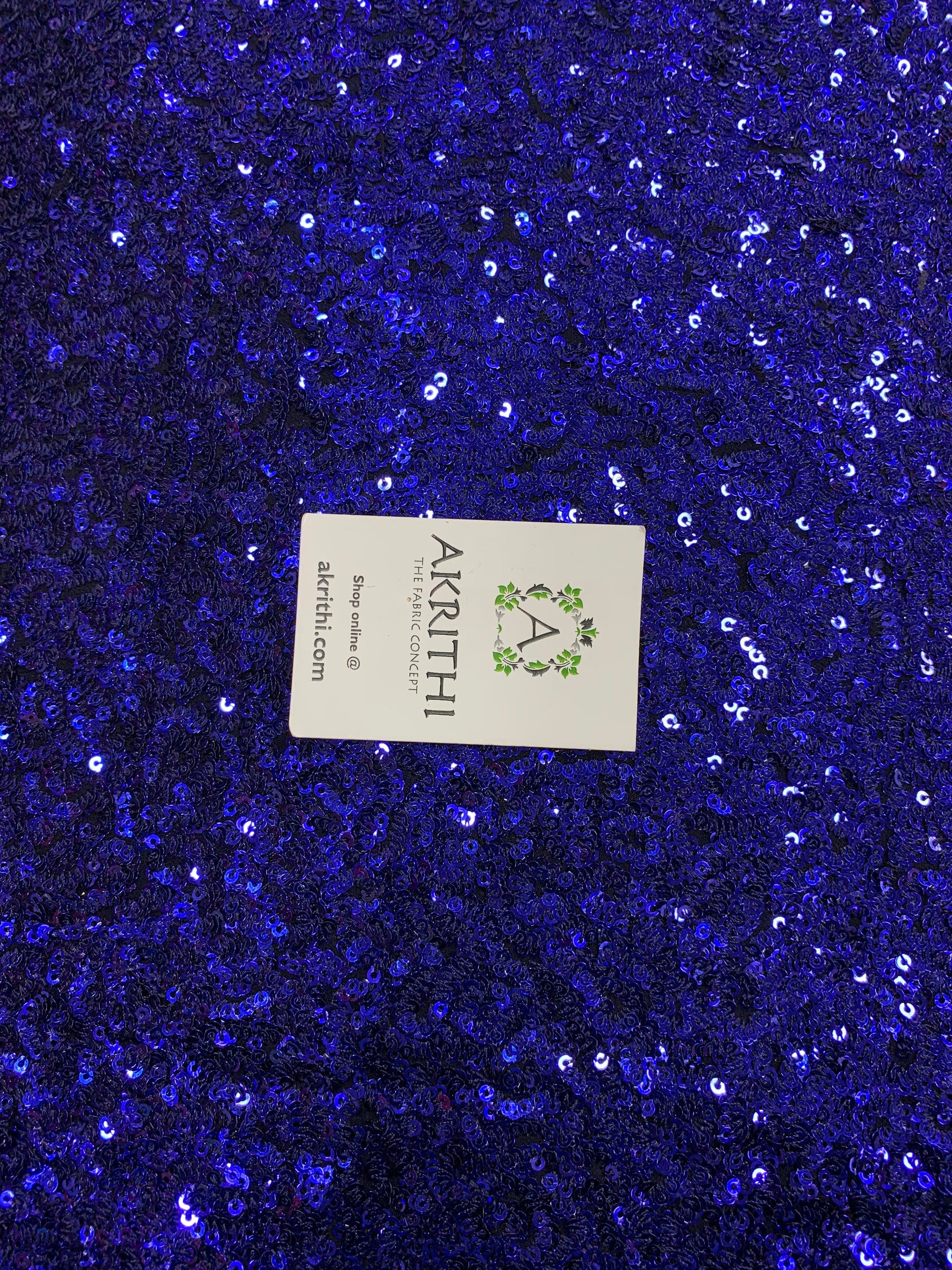 Sequins on pure georgette fabric