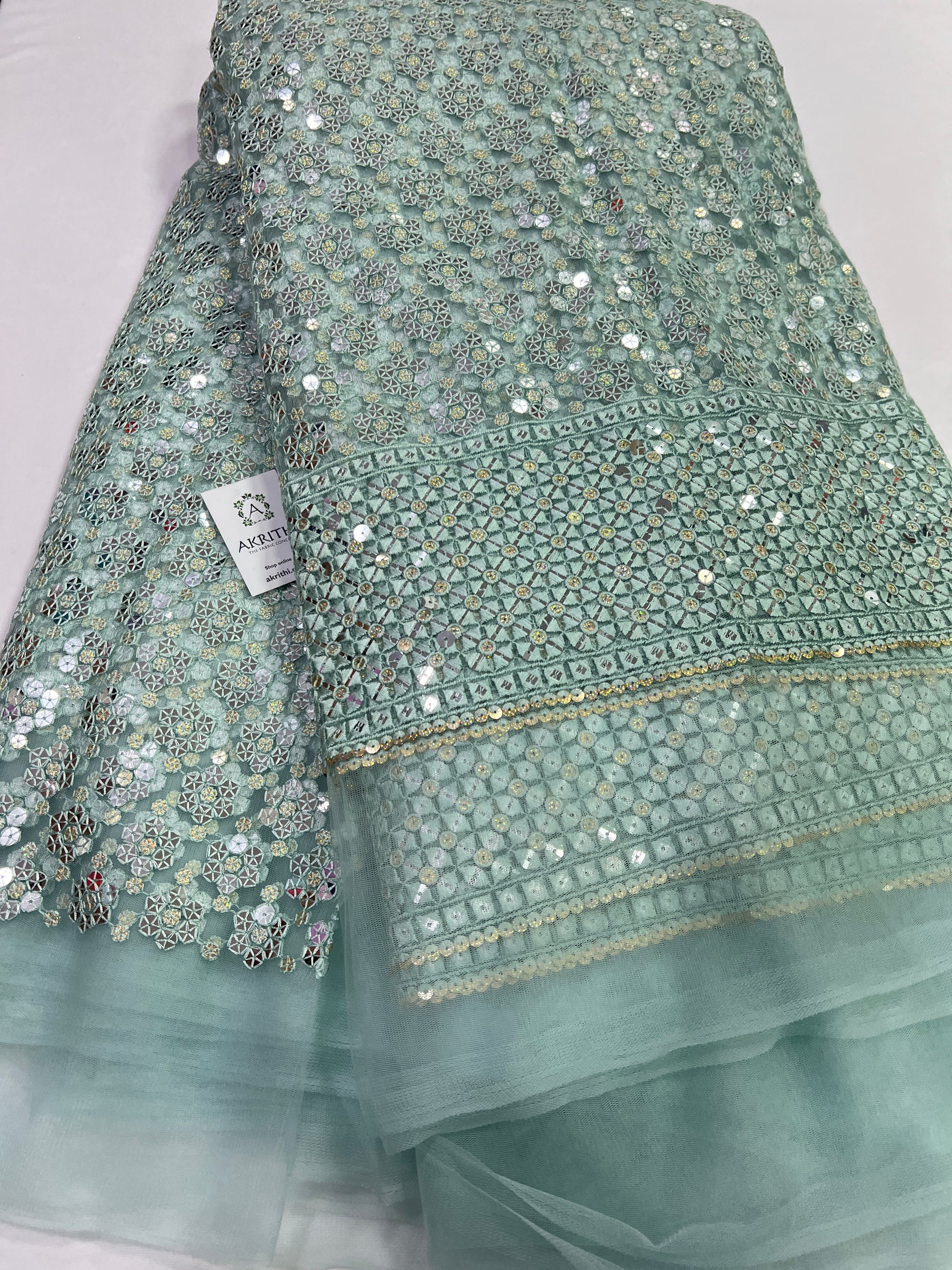 Embroidery on Net fabric