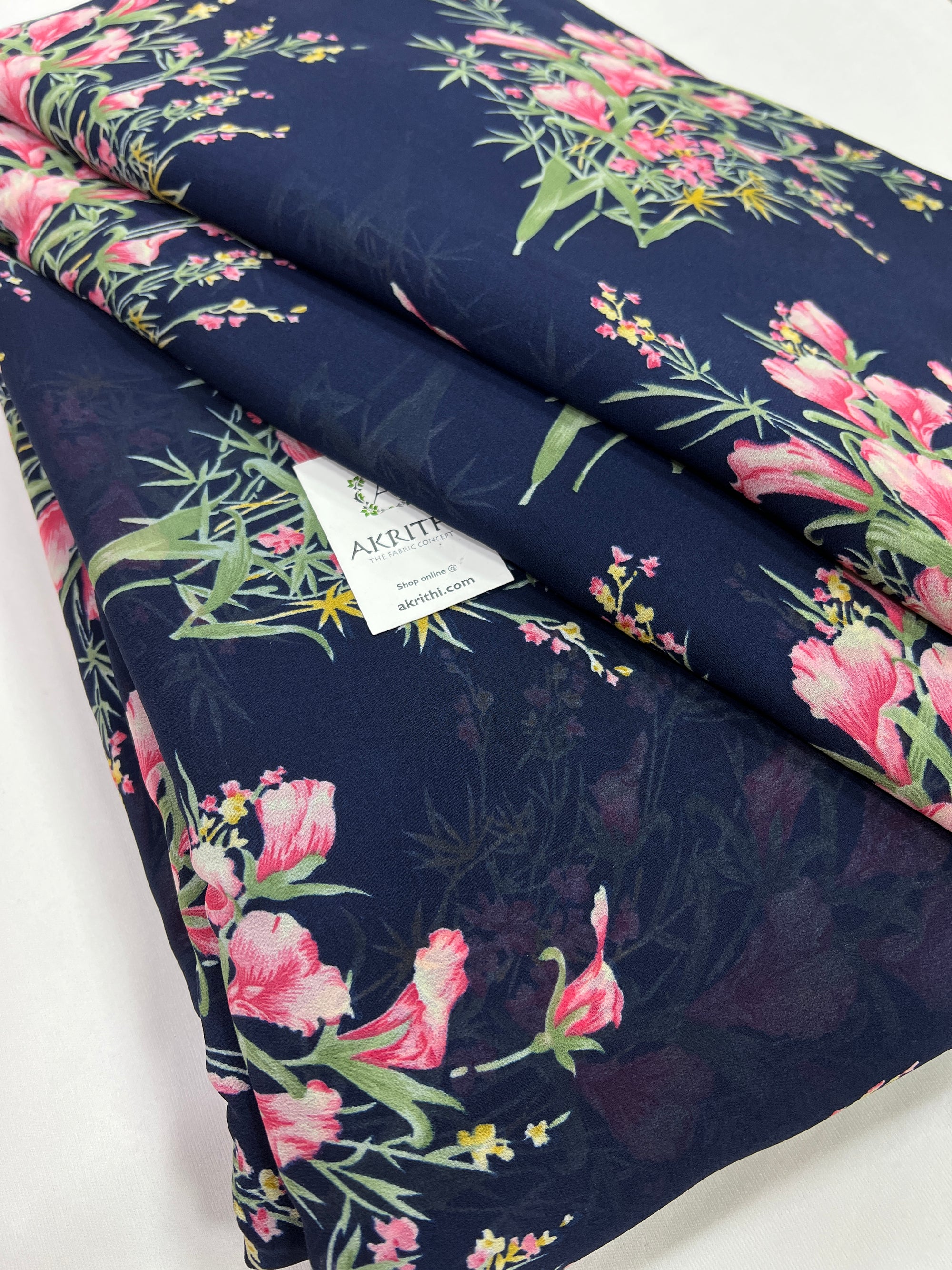 Floral printed georgette fabric 56 inches width