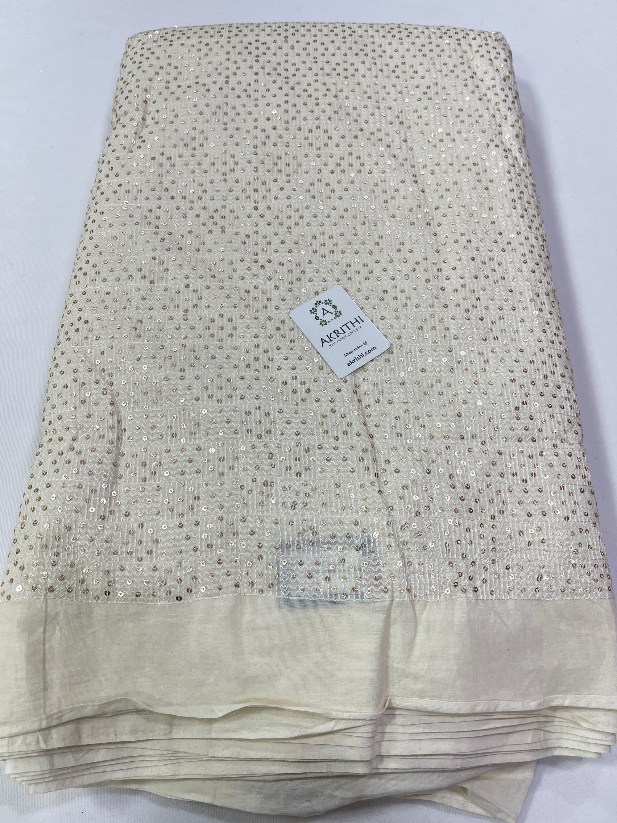 Pure Cotton embroidered fabric