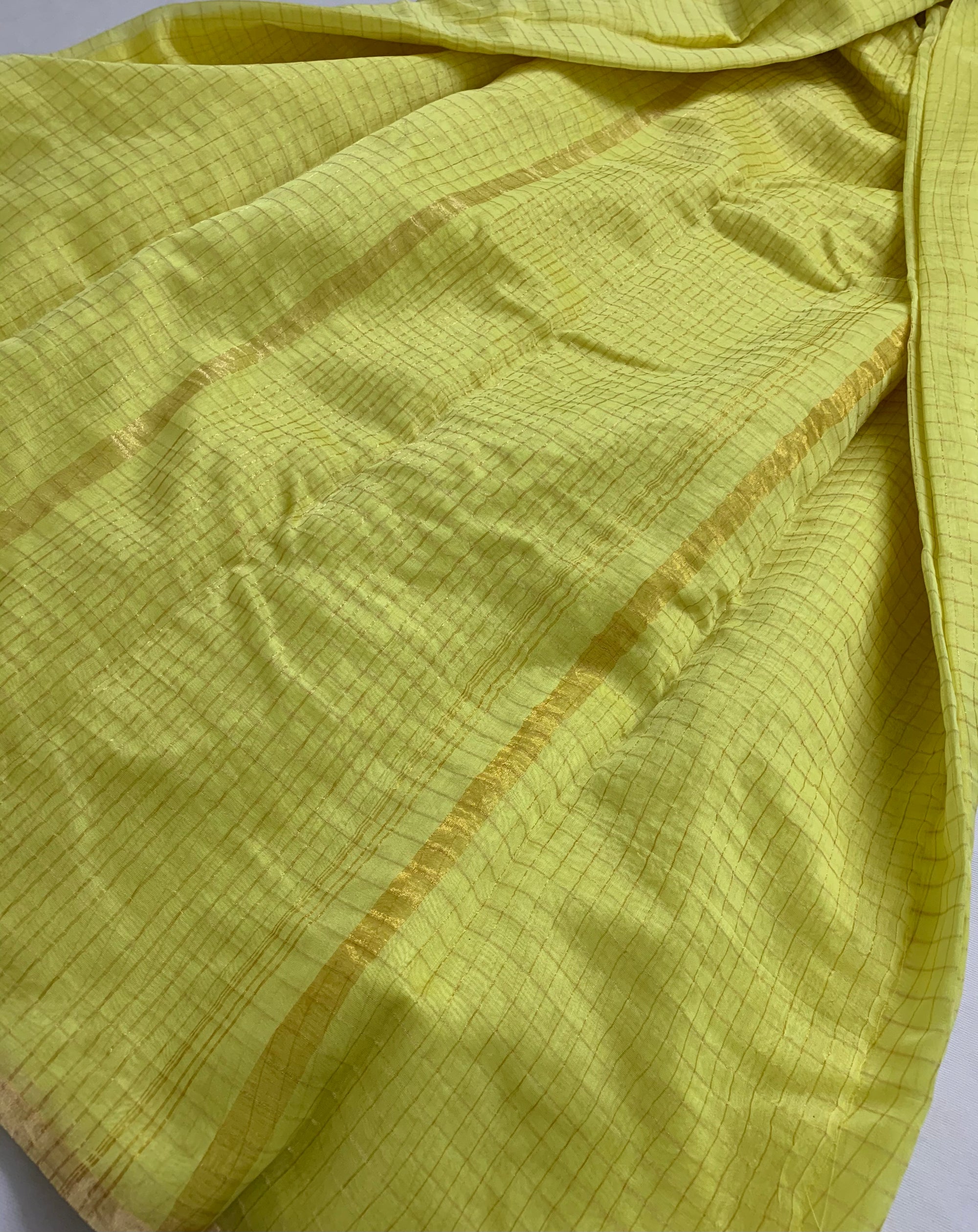 Pure chanderi checks saree