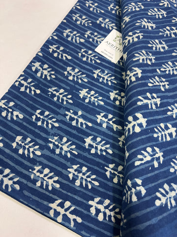 Indigo pure cotton fabric