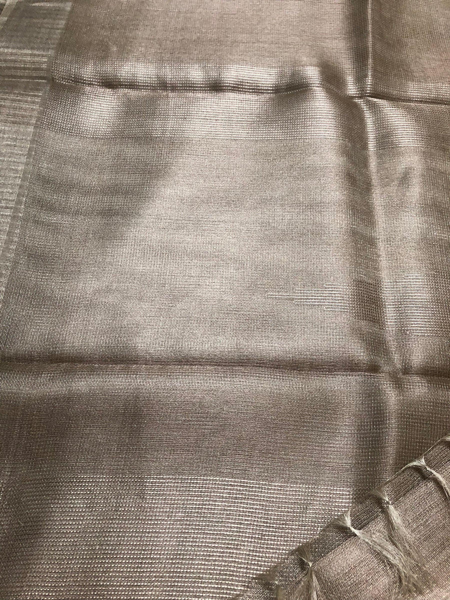 Pure silver tissue saree