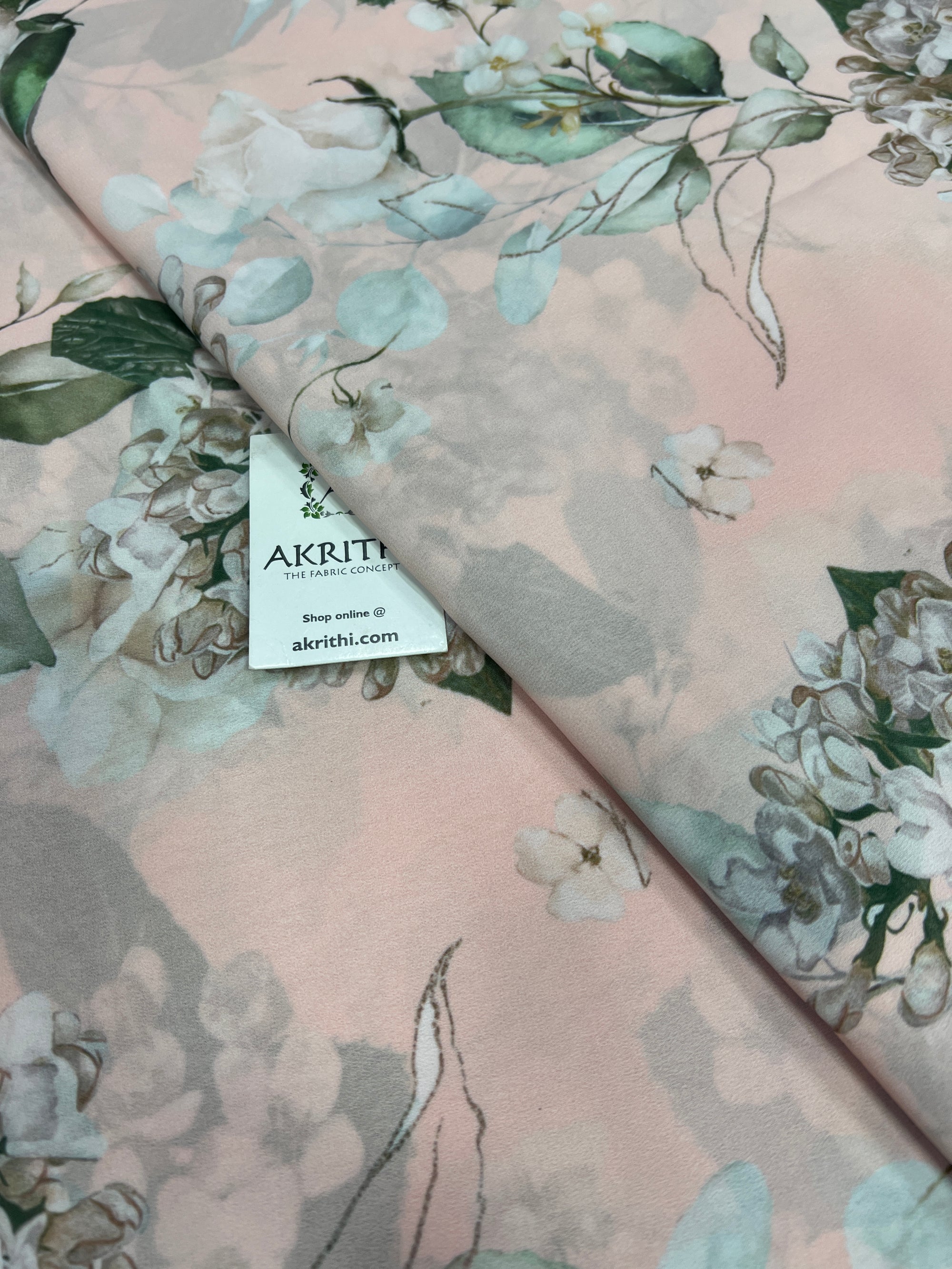 Digital floral printed georgette fabric