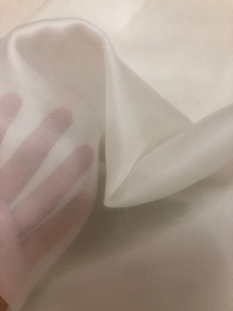 Dyeable pure silk satin organza saree (50 grams per metre)