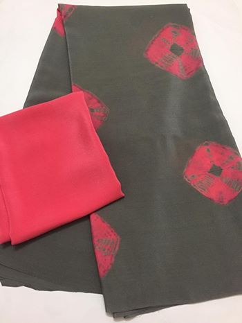 Bandhani pure silk crepe 