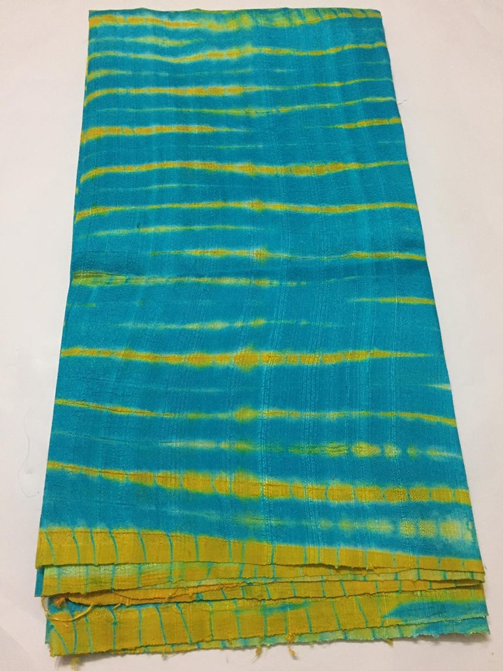 Shibori tie and dye pure raw silk kurta