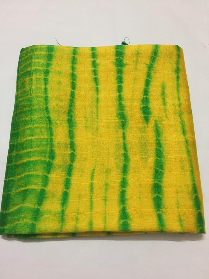 Shibori tie and dye pure raw silk kurta