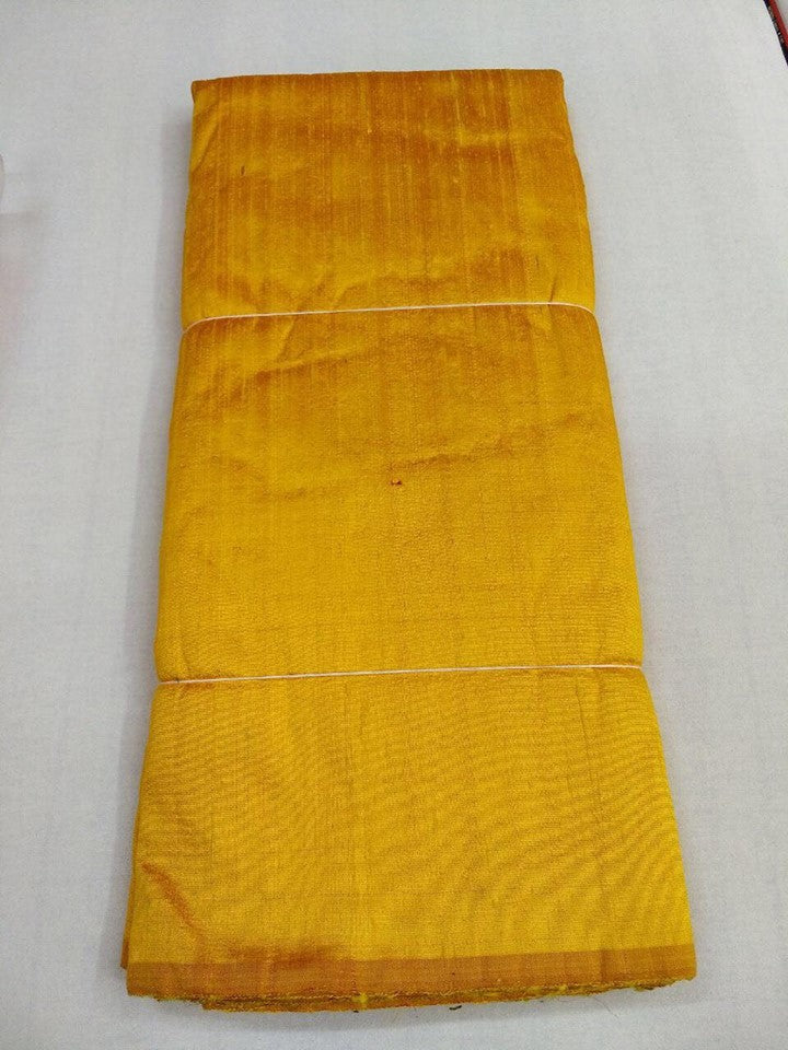 Dual tone dupion pure raw silk 100 grams - RED AND GOLD COLOUR