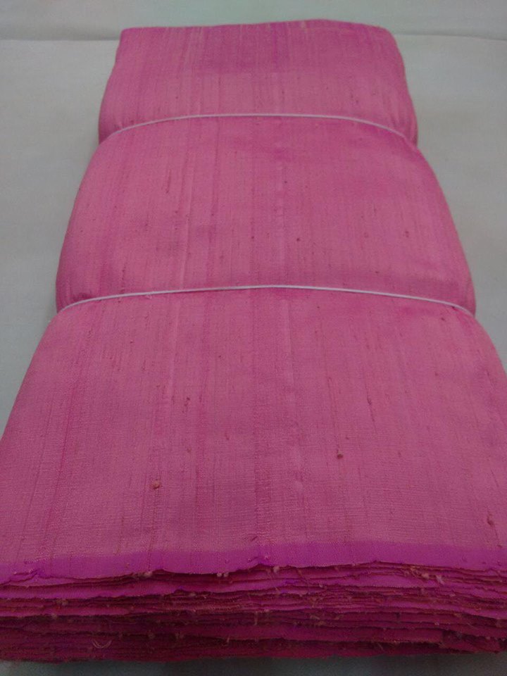 Dual tone dupion pure raw silk 100 grams - Rani and Gajri colours
