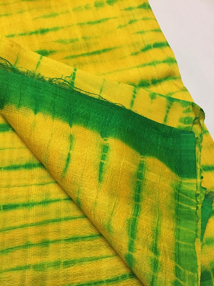 Shibori tie and dye pure raw silk kurta