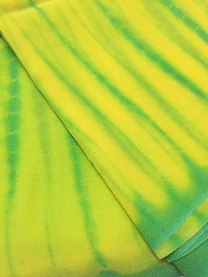 Georgette tie and dye kurta fabric