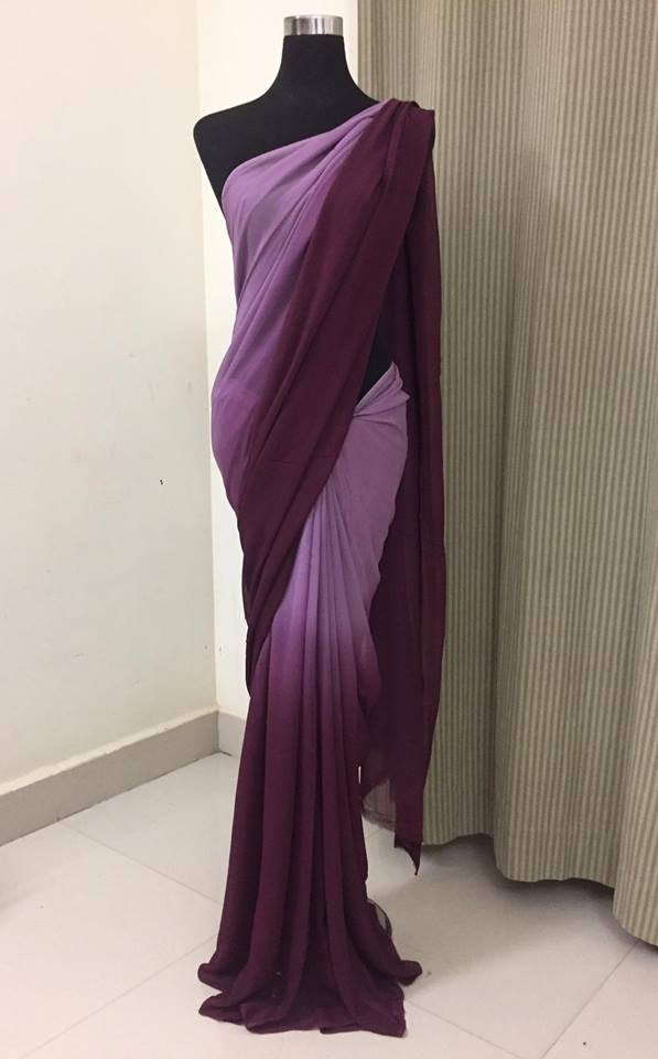 Shaded georgette saree