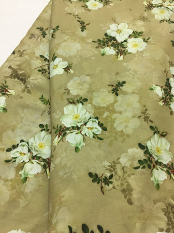 Printed crepe fabric