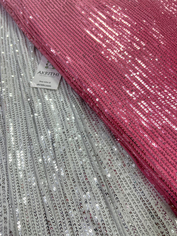 Sequins on shaded net fabric