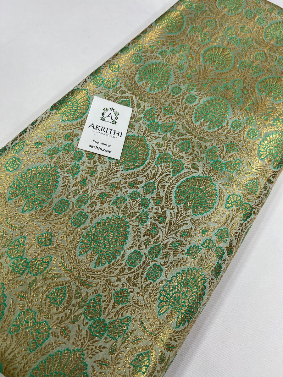 Handloom Banarasi brocade fabric 70 cms cut
