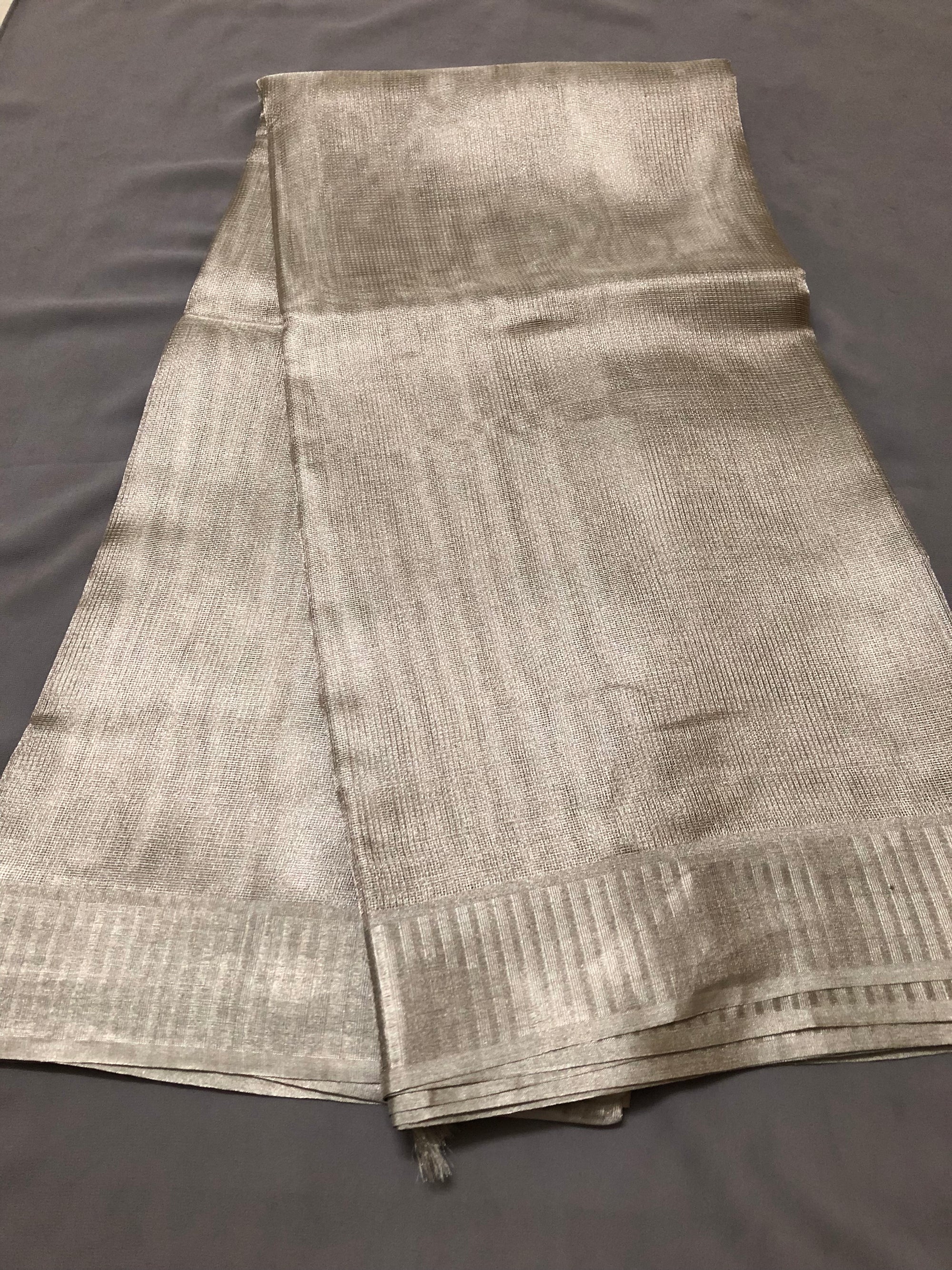 Pure silver tissue saree