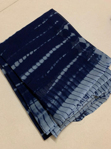 Shibori tie and dye georgette fabric