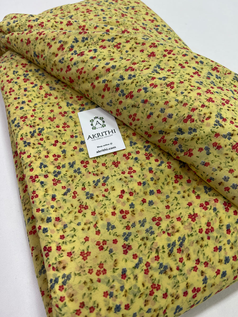 Floral printed georgette fabric 56 inches width