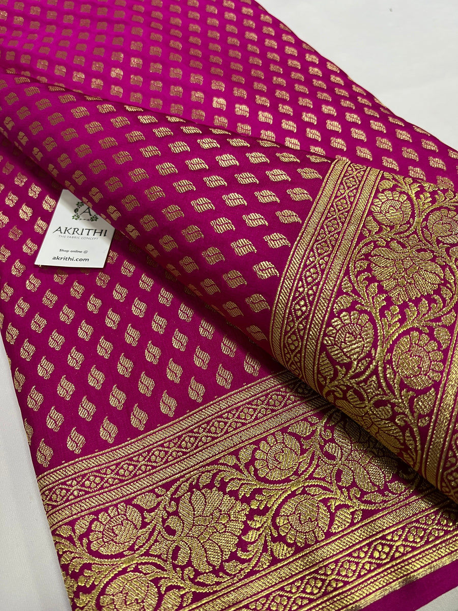 Banarasi satin brocade fabric