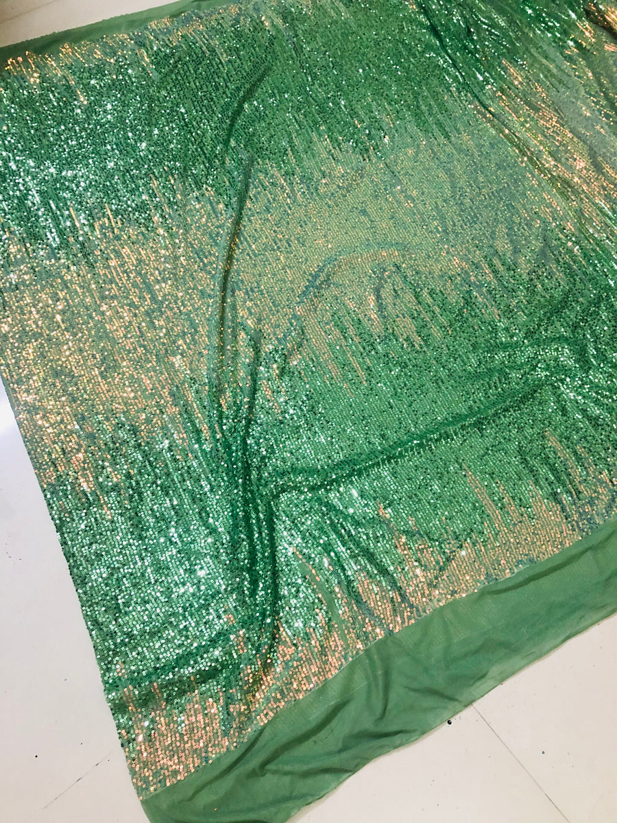 Sequins on micro Lycra net fabric