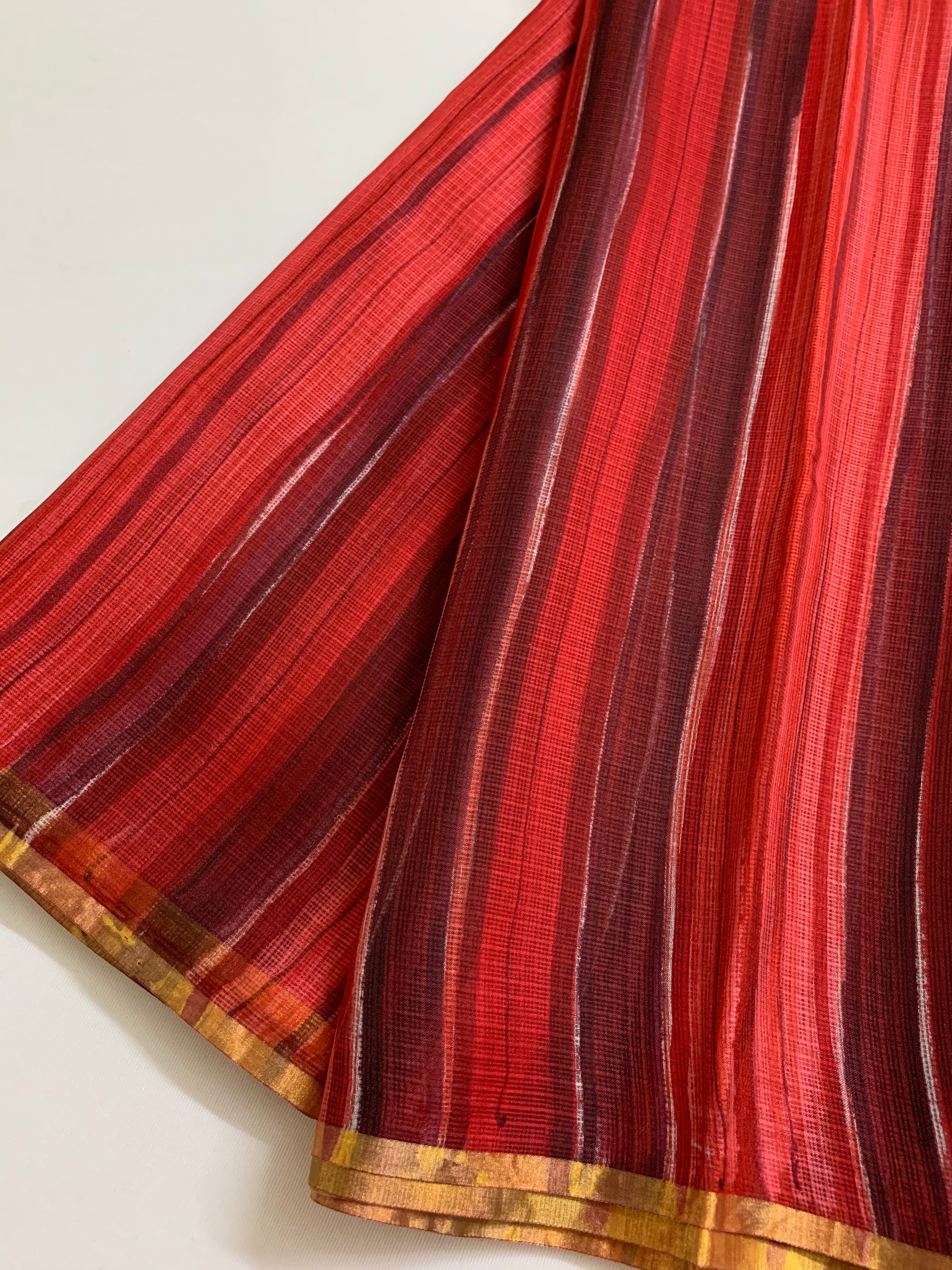 Pure kota silk hand brushed saree