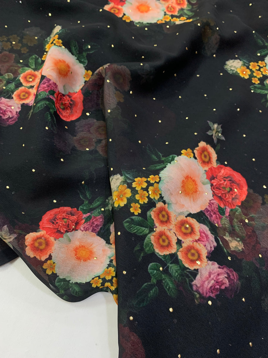 Floral Printed georgette fabric