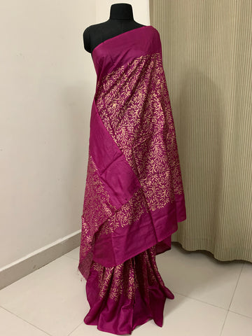 Pure tussar silk printed saree