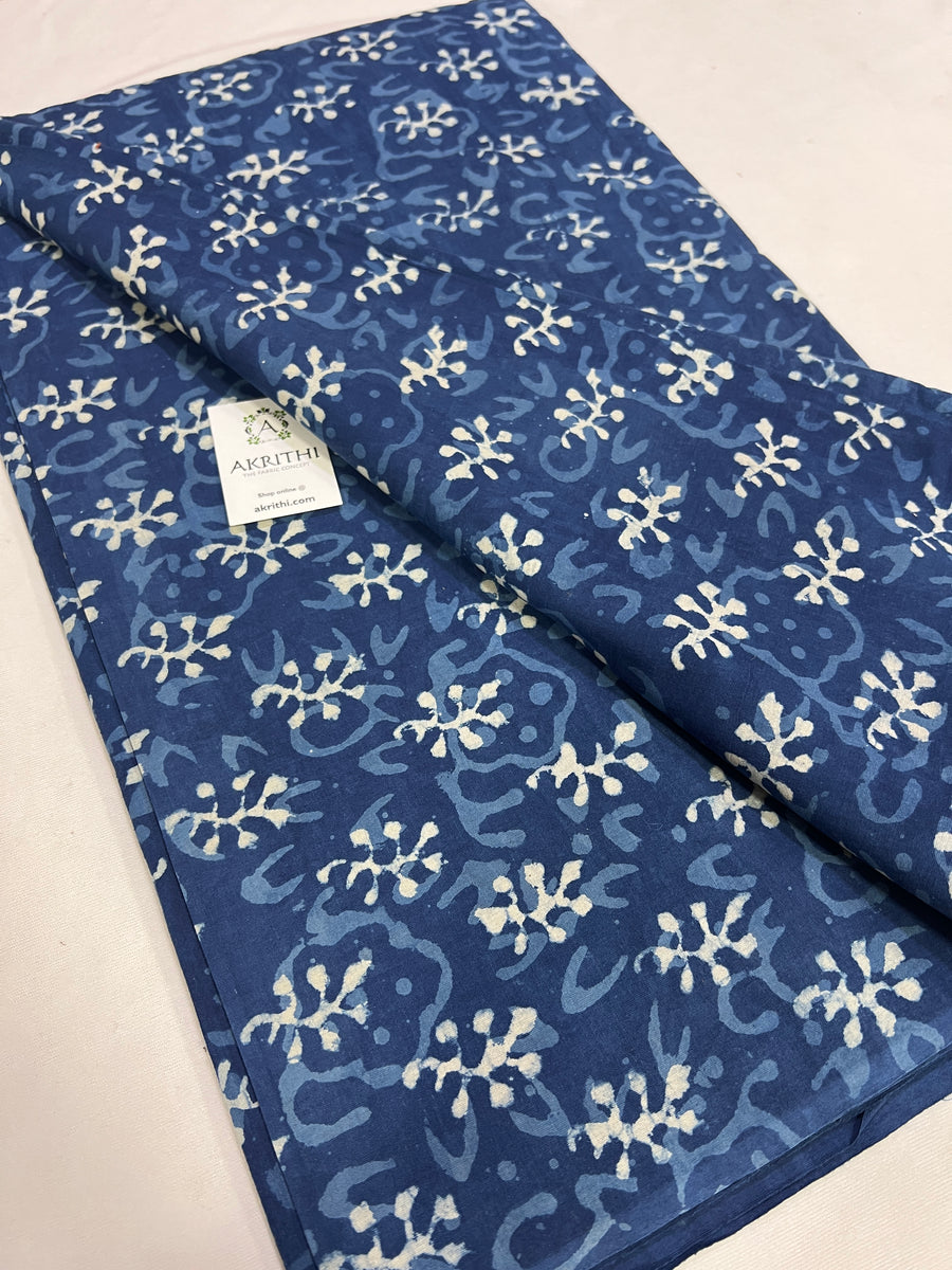 Indigo pure cotton fabric