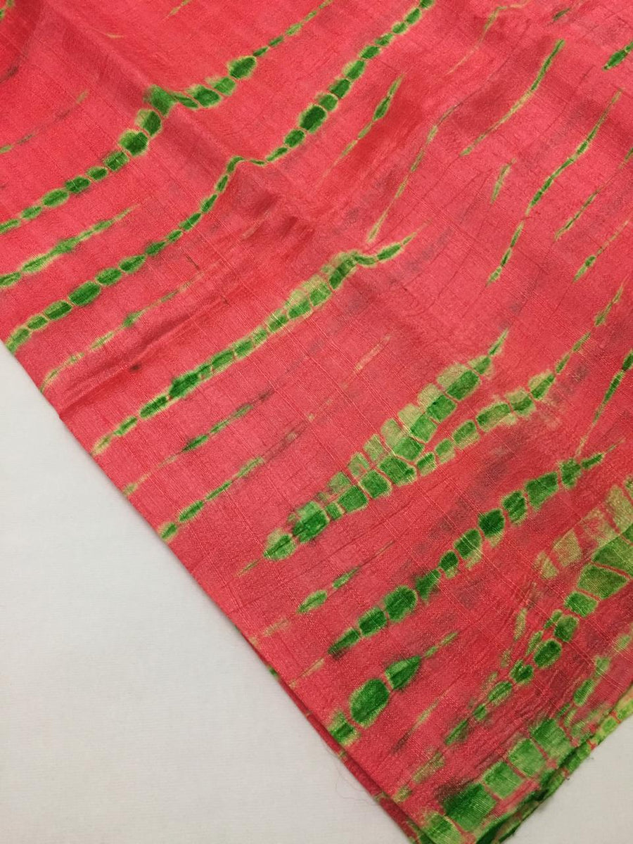 Tie and dye Pure raw silk fabric