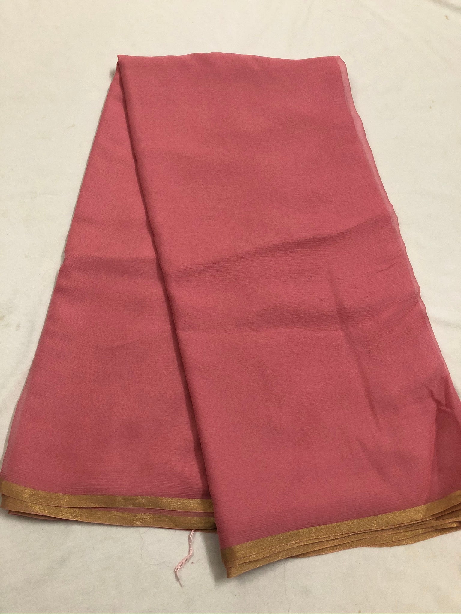 Pure silk chiffon saree