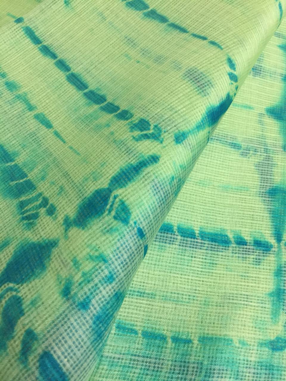 Tie and dye pure kota silk saree