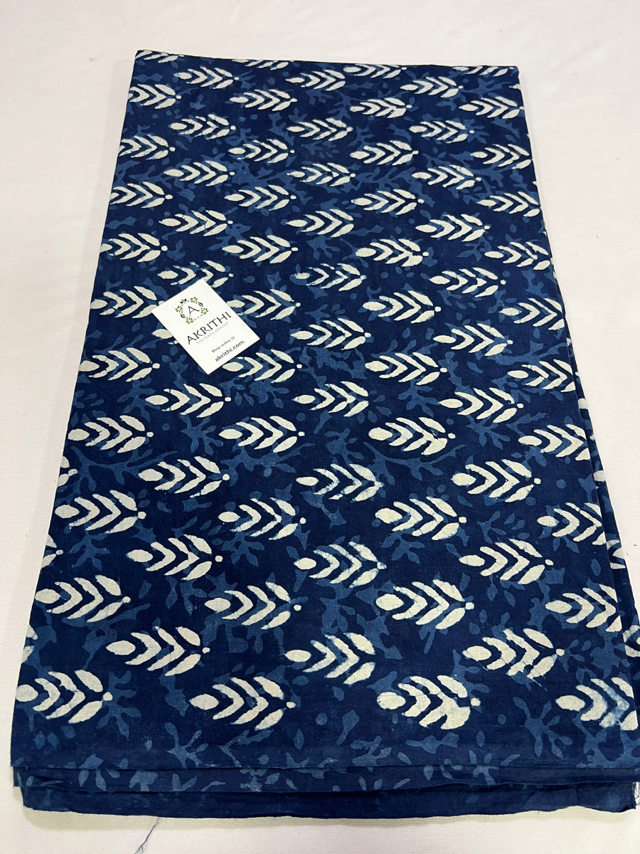 Indigo pure cotton fabric