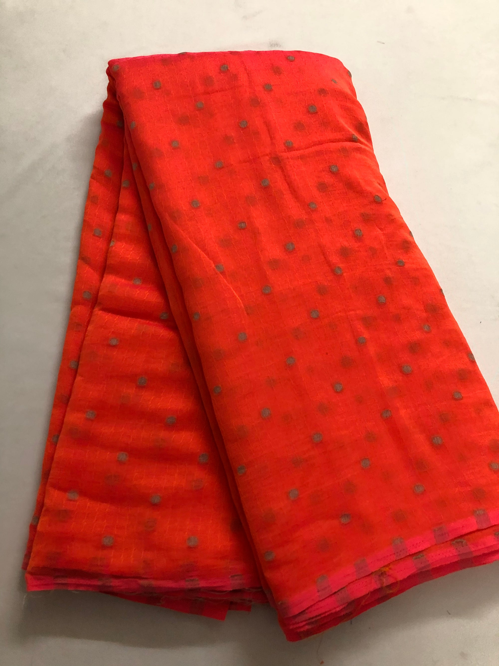 Self woven butti chiffon fabric