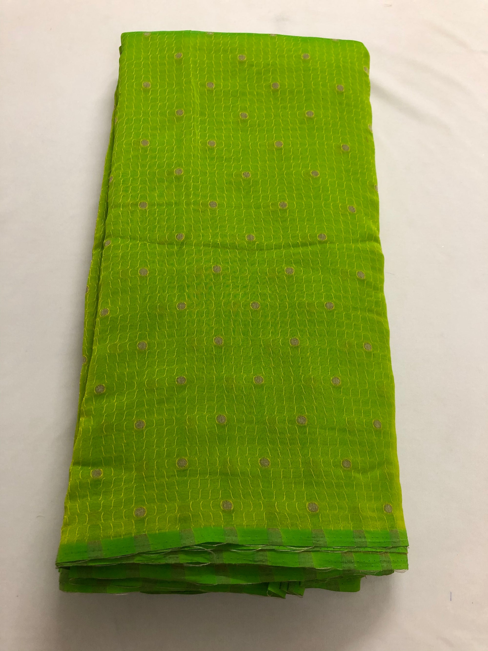 Self woven butti chiffon fabric