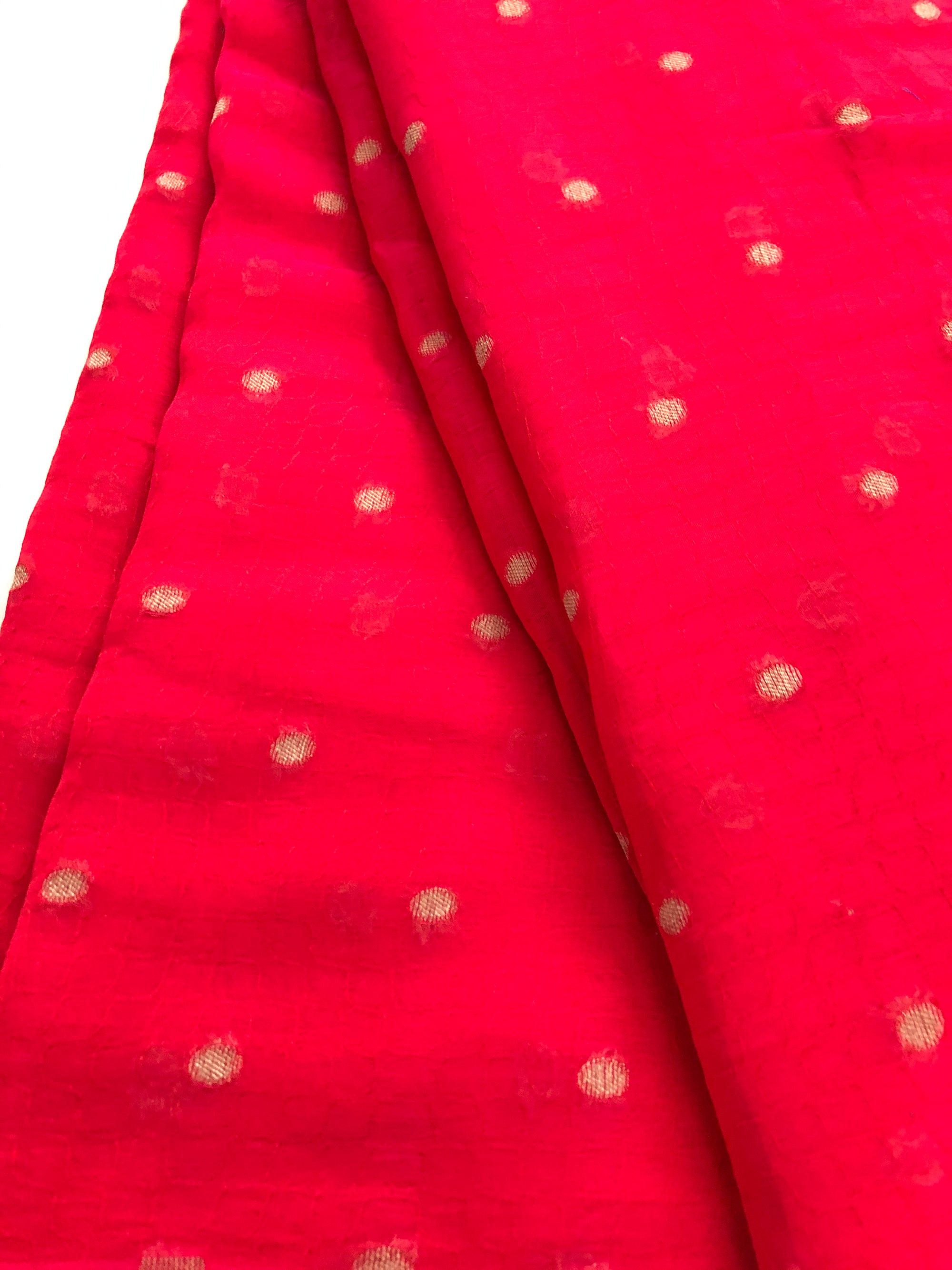 Self woven butti chiffon fabric