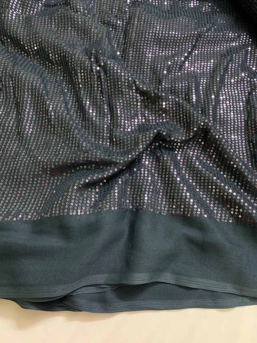 Sequins on georgette fabric