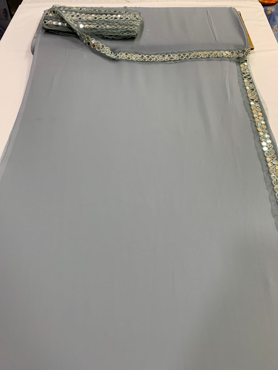 Georgette saree with lace