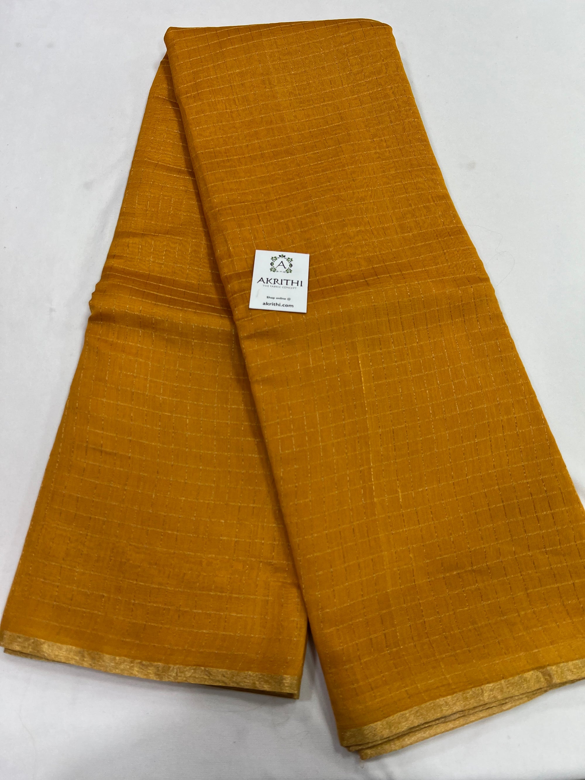 Pure chanderi checks saree