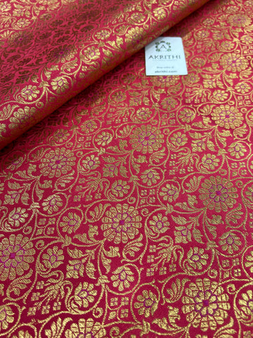 Banarasi brocade fabric pink