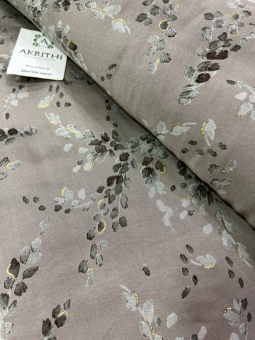 Digital printed silk fabric with foil