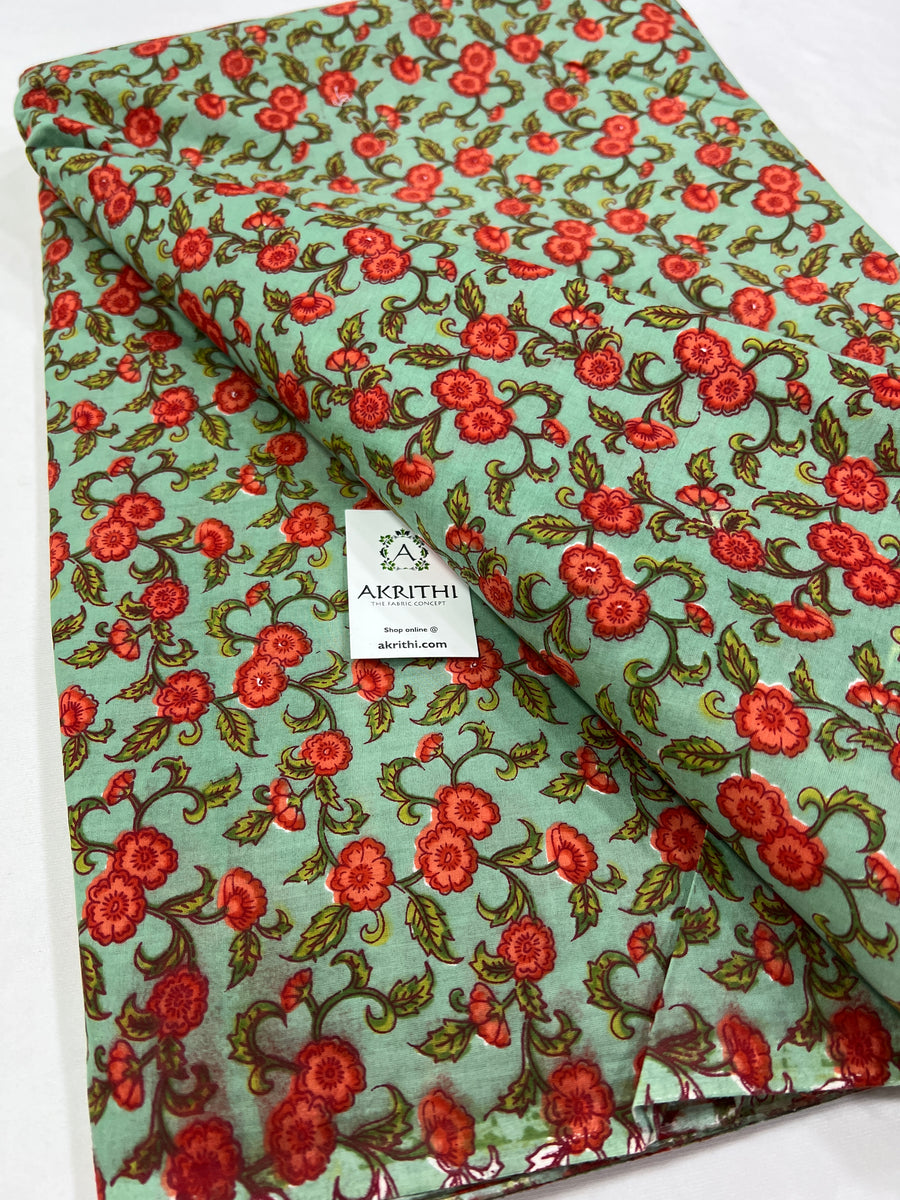 Printed pure cotton fabric