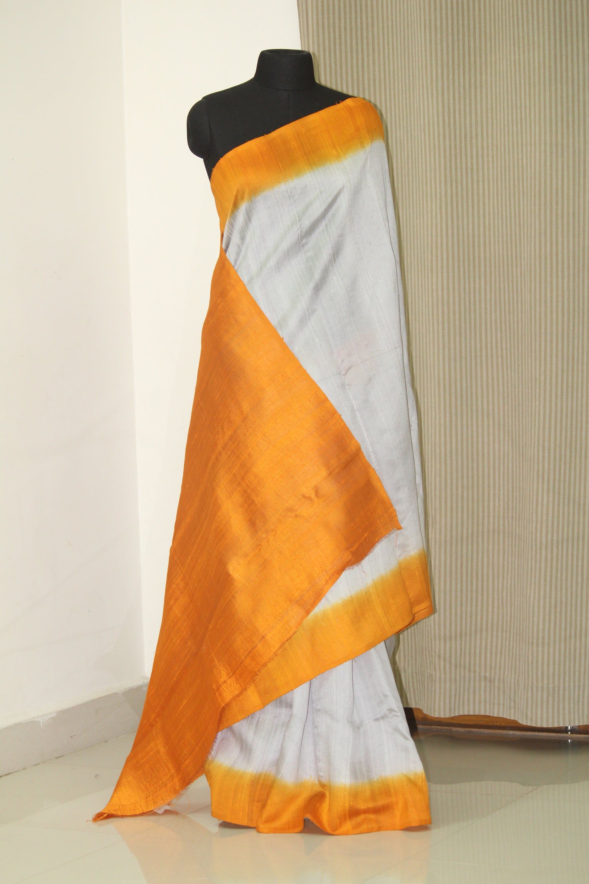 Pure dupion raw silk saree